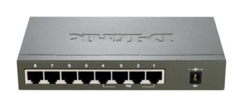 D-Link DES-1008PA 8-Port 10/100Mbps Desktop PoE Switch