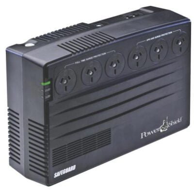 PowerShield SafeGuard 750VA/450W Line Interactive, Powerboard Style UPS with AVR, Telephone or Modem Surge Protection. Wall Mountable.