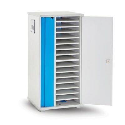 LapCabby Lyte 16 Single Door | 16-Device Static AC Charging Cabinet for Laptops, Tablets & Chromebooks up to 15" - Horizontal
