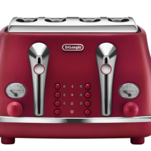 Delonghi Icona Element Red 4 Slice Toaster CTOE4003R