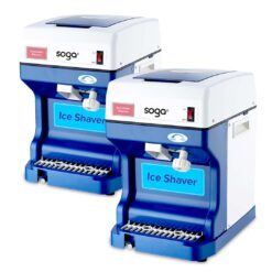 SOGA 2x Ice Shaver Commercial Electric Stainless Steel Ice Crusher Slicer Machine 120KG/h 68