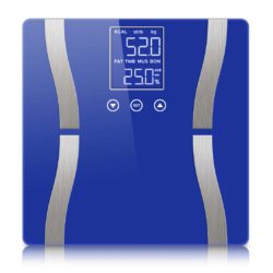 SOGA Digital Body Fat Scale Bathroom Scales Weight Gym Glass Water LCD Electronic Blue