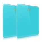 SOGA 2x 180kg Digital Fitness Bathroom Gym Body Glass LCD Electronic Scale Blue