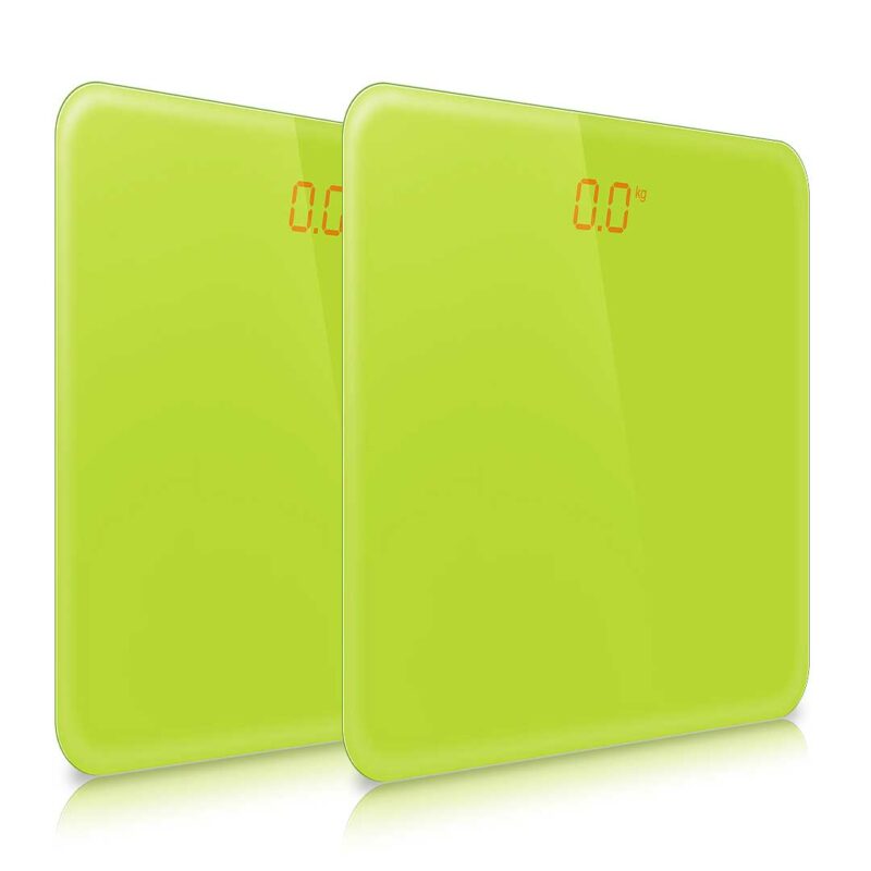 SOGA 2x 180kg Digital Fitness Bathroom Gym Body Glass LCD Electronic Scale Green