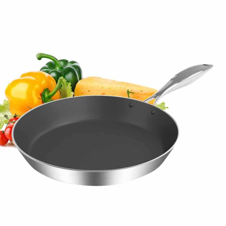 SOGA Stainless Steel Fry Pan 22cm 28cm Frying Pan Induction Non Stick