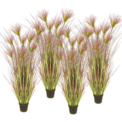 SOGA 4X 150cm Purple Artificial Indoor Potted Papyrus Plant Tree Fake Simulation Decorative