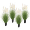 SOGA 4X 110cm Artificial Indoor Potted Reed Bulrush Grass Tree Fake Plant Simulation Decorative