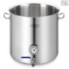 SOGA Stainless Steel 71L No Lid Brewery Pot With Beer Valve 45*45cm