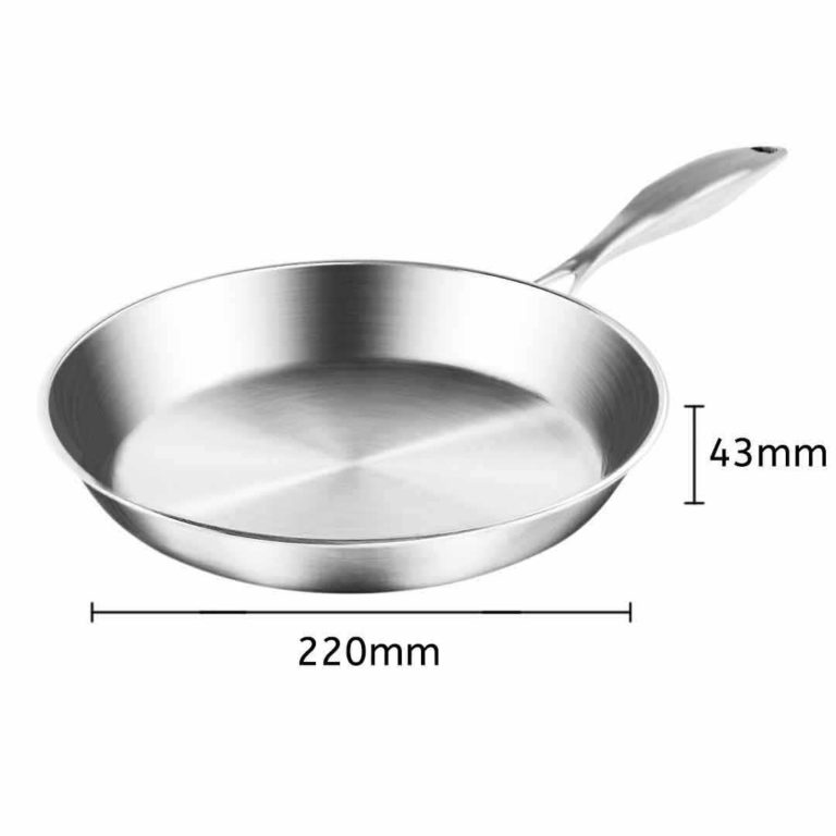 Soga Stainless Steel Fry Pan 22cm Frying Pan Top Grade Induction