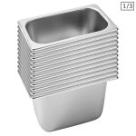 SOGA 12X Gastronorm GN Pan Full Size 1/3 GN Pan 20cm Deep Stainless Steel Tray
