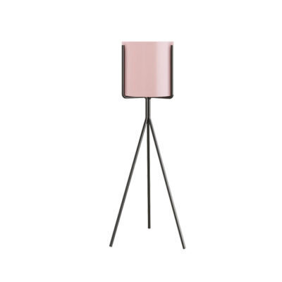 SOGA 100cm Tripod Flower Pot Plant Stand with Pink Flowerpot Holder Rack Indoor Display
