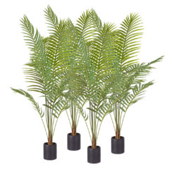 SOGA 4X 180cm Green Artificial Indoor Rogue Areca Palm Tree Fake Tropical Plant Home Office Decor