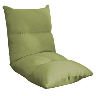 SOGA Lounge Floor Recliner Adjustable Lazy Sofa Bed Folding Game Chair Yellow Green