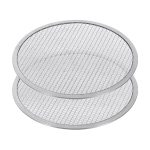 SOGA 2X 8-inch Round Seamless Aluminium Nonstick Commercial Grade Pizza Screen Baking Pan