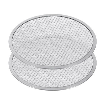 SOGA 2X 10-inch Round Seamless Aluminium Nonstick Commercial Grade Pizza Screen Baking Pan