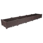 SOGA 200cm 5 Boxes Raised Planter Box Vegetable Herb Flower Outdoor Plastic Plants Garden Bed