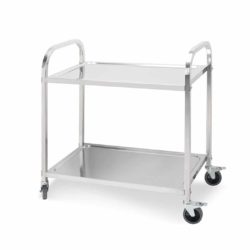 SOGA 2 Tier 85x45x90cm Stainless Steel Kitchen Dining Food Cart Trolley Utility Medium