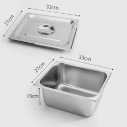 SOGA 12X Gastronorm GN Pan Full Size 1/2 GN Pan 15cm Deep Stainless Steel Tray With Lid