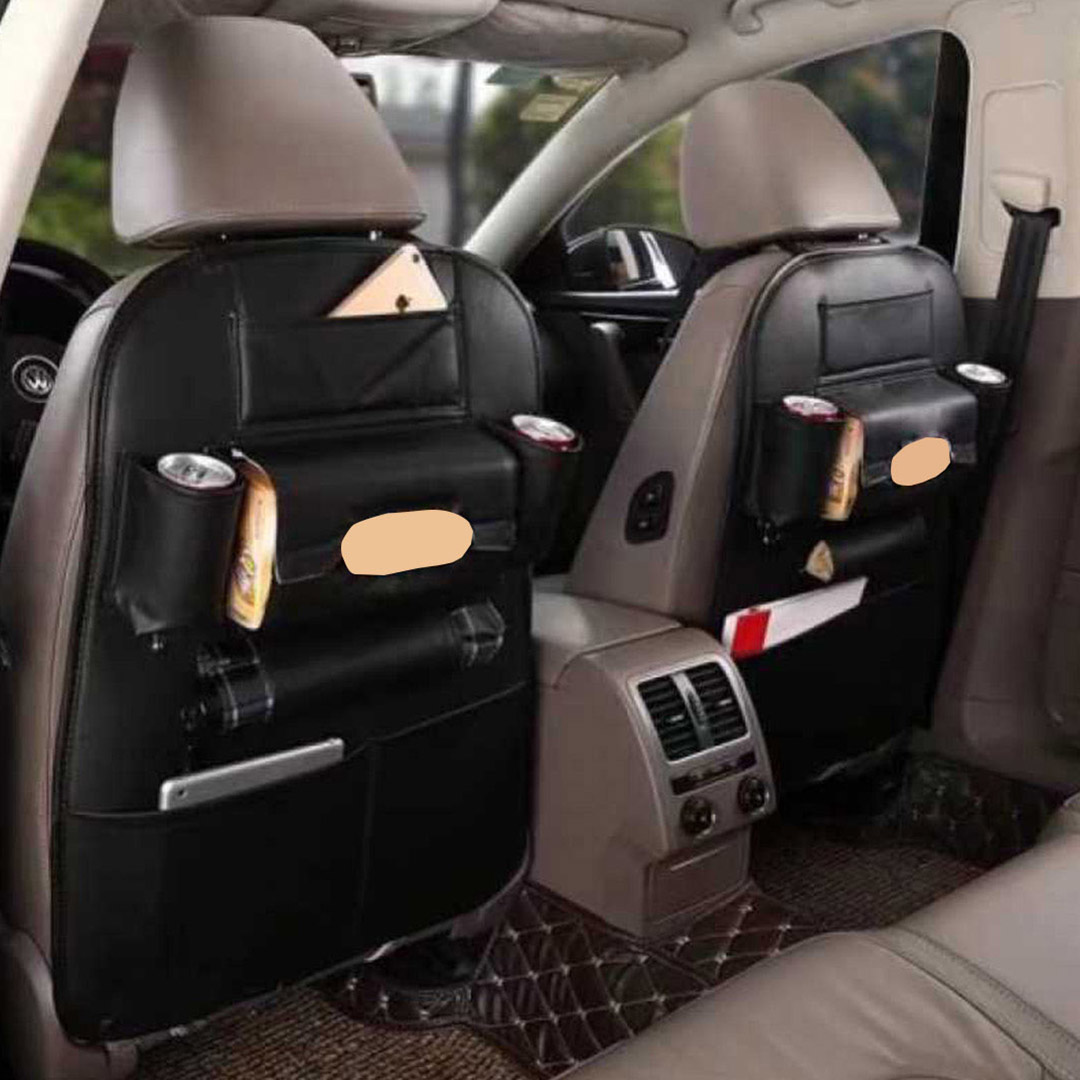 HCMAX 2 Pack Auto-Rückenlehnenschutz Autositz zurück Veranstalter Tasche Rücksitz Schutzaufbewahrung Trittmatte Ipad Mini Halter Großes Reisezubehör 