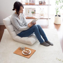 SOGA 2X Floor Recliner Folding Lounge Sofa Futon Couch Folding Chair Cushion Light Pink