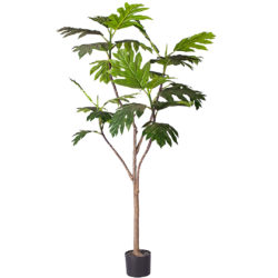 SOGA 180cm Artificial Natural Green Split-Leaf Philodendron Tree Fake Tropical Indoor Plant Home Office Decor