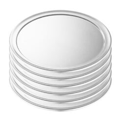 SOGA 6X 10-inch Round Aluminum Steel Pizza Tray Home Oven Baking Plate Pan