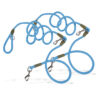 SOGA 2X 220cm Multifunction Hands-Free Rope Pet Cat Dog Puppy Double Ended Leash for Walking Training Tracking Obedience Blue