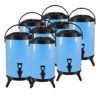 SOGA 8X 10L Stainless Steel Insulated Milk Tea Barrel Hot and Cold Beverage Dispenser Container with Faucet Blue