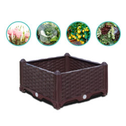 SOGA 80cm Raised Planter Box Vegetable Herb Flower Outdoor Plastic Plants Garden Bed with Legs