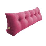 SOGA 120cm Pink Triangular Wedge Bed Pillow Headboard Backrest Bedside Tatami Cushion Home Decor