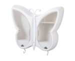 SOGA White Butterfly Shape Wall-Mounted Makeup Organiser Dustproof Waterproof Bathroom Storage Box Home Decor