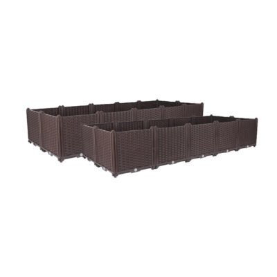 SOGA 2X 200cm Raised Planter Box Vegetable Herb Flower Outdoor Plastic Plants Garden Bed Deepen