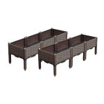 SOGA 2X 120cm Raised Planter Box Vegetable Herb Flower Outdoor Plastic Plants Garden Bed Deepen
