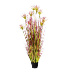 SOGA 150cm Purple-Red Artificial Indoor Potted Papyrus Plant Tree Fake Simulation Decorative