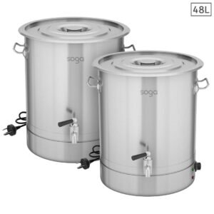 SOGA 2X 48L Stainless Steel URN Commercial Water Boiler 2200W