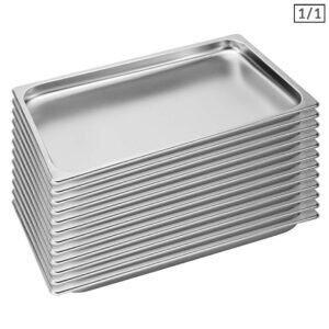 SOGA 12X Gastronorm GN Pan Full Size 1/1 GN Pan 2cm Deep Stainless Steel Tray