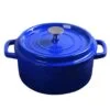 SOGA Cast Iron 24cm Enamel Porcelain Stewpot Casserole Stew Cooking Pot With Lid 3.6L Blue