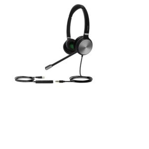 Yealink Wideband Noise Cancelling Headset, USB-C and 3.5mm, YHC20 Controller with UC Button, Stereo