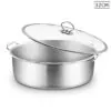 SOGA Stainless Steel 32cm Casserole With Lid Induction Cookware