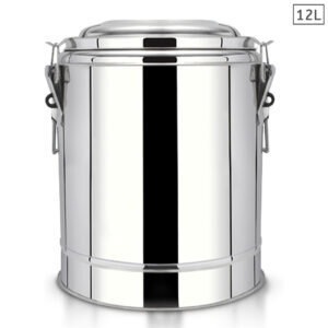 SOGA 12L Stainless Steel Insulated Stock Pot Dispenser Hot & Cold Beverage Container