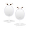SOGA 2X White Antler LED Light Makeup Mirror Tabletop Vanity Home Decor