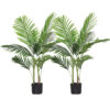 SOGA 2X 145cm Green Artificial Indoor Swallowtail Sunflower Tree Fake Plant Simulation Decorative