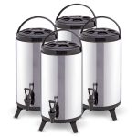 SOGA 4X 12L Portable Insulated Cold/Heat Coffee Tea Beer Barrel Brew Pot With Dispenser