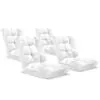 SOGA 4X Floor Recliner Folding Lounge Sofa Futon Couch Folding Chair Cushion White