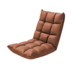 SOGA Orange Lounge Floor Recliner Adjustable Gaming Sofa Bed Foldable Indoor Outdoor Backrest Seat Home Office Decor