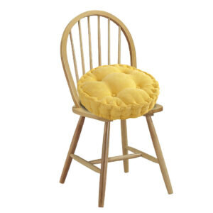 SOGA Yellow Round Cushion Soft Leaning Plush Backrest Throw Seat Pillow Home Office Decor