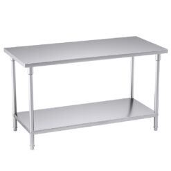 SOGA 150*70*85cm Commercial Catering Kitchen Stainless Steel Prep Work Bench