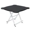 SOGA Black Minimalist Cat Ear Folding Table Indoor Outdoor Portable Stall Desk Home Decor