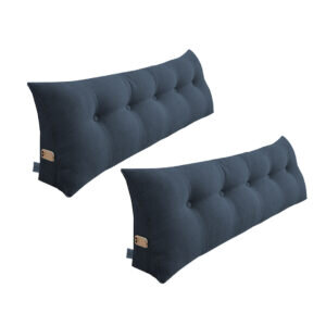 SOGA 2X 100cm Grey Triangular Wedge Bed Pillow Headboard Backrest Bedside Tatami Cushion Home Decor