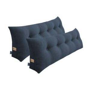 SOGA 2X 150cm Dark Grey Triangular Wedge Bed Pillow Headboard Backrest Bedside Tatami Cushion Home Decor